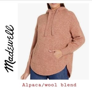 ❤️ NWOT MADEWELL OVERSIZED ALPACA/WOOL HOODED KANGAROO POCKET SWEATER